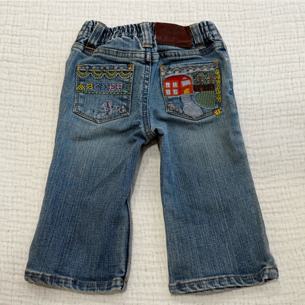 Ralph Lauren Rare 12m Embroidered Jeans Schoolhouse Collectible